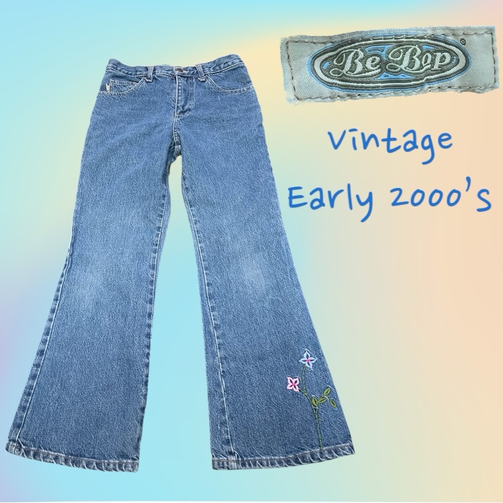Vintage 2000’s BeBop Girls Medium Wash Flared Jeans Sz 14